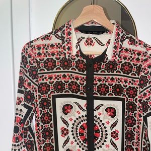 Patten shirt dresses up or for causal dressing